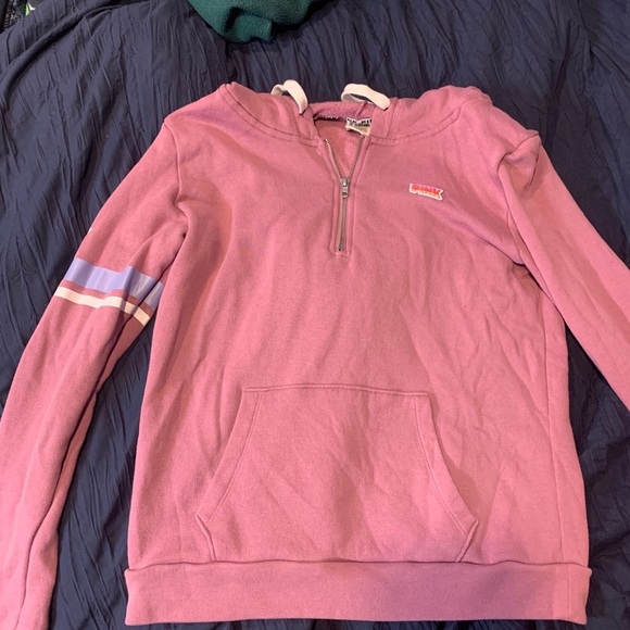 Pink quarter zip hoodie - Picture 1 of 2